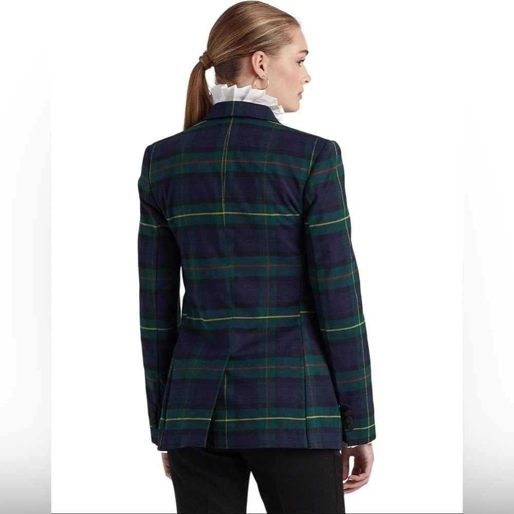 Lauren Ralph Lauren plaid bullion blazer jacket tartan size 10 new with tags - Picture 4 of 6